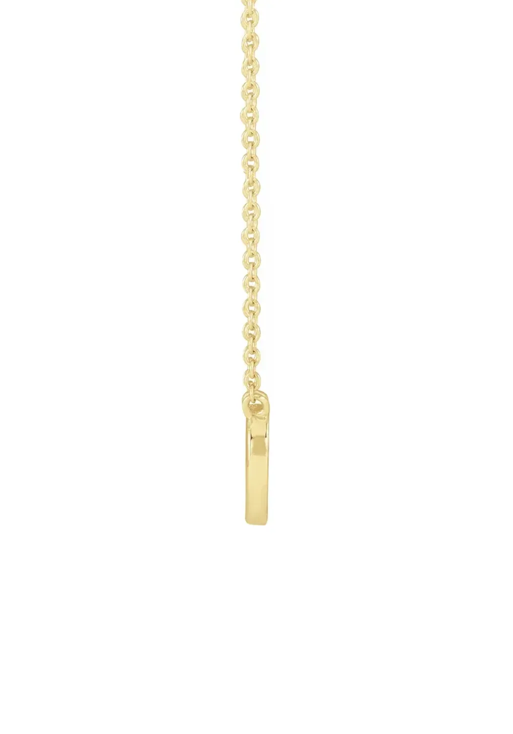 14K Yellow Gold Petite Open Heart Necklace | 18"