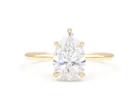 2.03-Carat Brilliant Cut Pear Diamond Solitaire