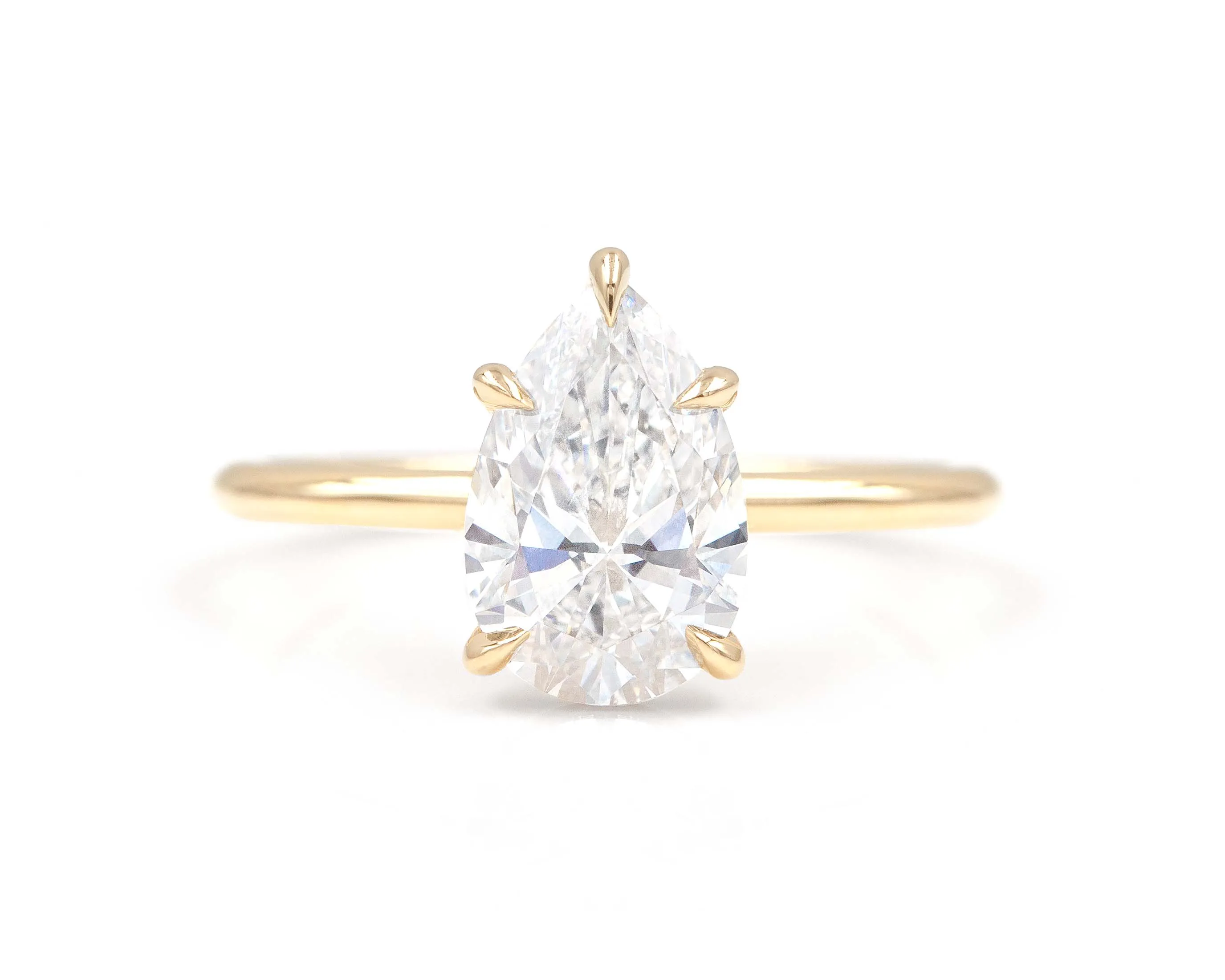 2.03-Carat Brilliant Cut Pear Diamond Solitaire