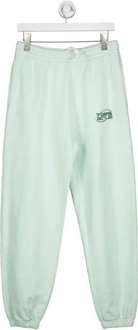 7 Days Active Green Organic Sweatpants With Logo UK S