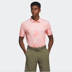 Adidas 2023 Flower Mesh Golf Polo Shirt - Orange