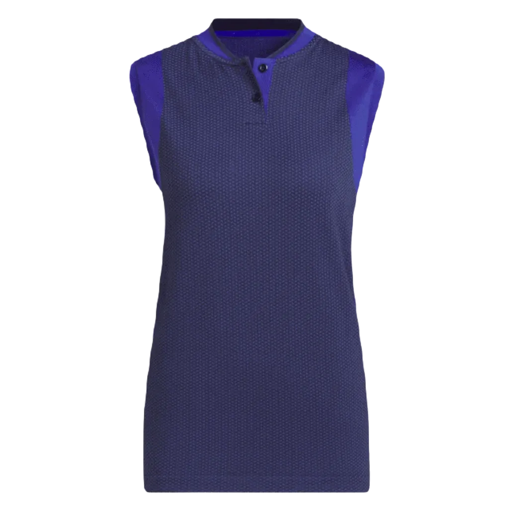 Adidas Ladies Ultimate365 Tour Sleeveless Golf Shirt - Blue