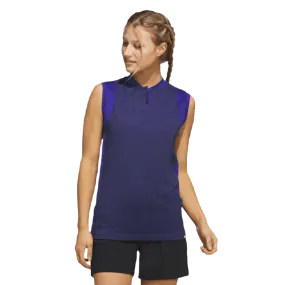 Adidas Ladies Ultimate365 Tour Sleeveless Golf Shirt - Blue