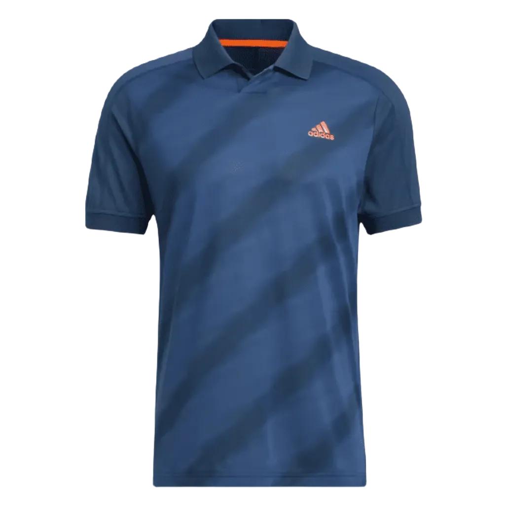 Adidas Statement Print Polo Shirt - Blue