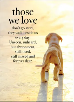 Affirmations Card - Those we love don't go away