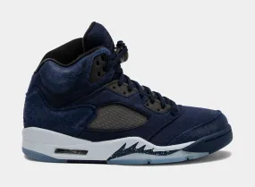 Air Jordan 5 Retro Midnight Navy Mens Lifestyle Shoes (Midnight Navy/Black/Football Grey)