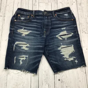 American eagle blue distressed denim shorts - His M/31