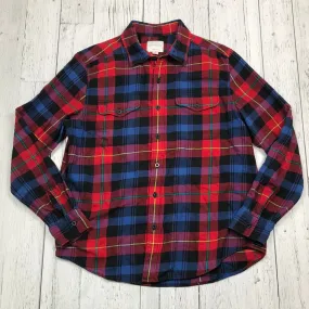 American Eagle blue red plaid flannel - His L