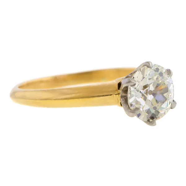 Antique Tiffany & Co. Solitaire Engagement Ring, Old Euro 1.20ct.