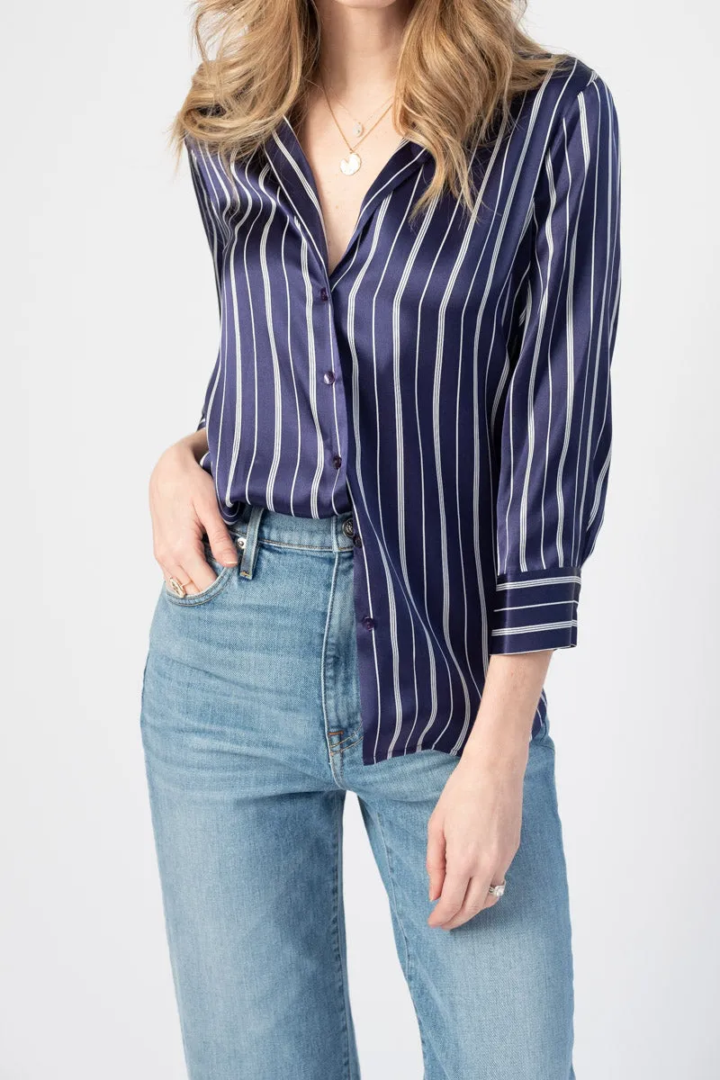 Aoki Blouse in Pinstripe