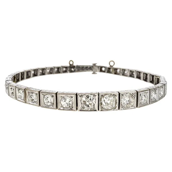 Art Deco Diamond Tennis Bracelet