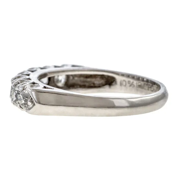 Art Deco Seven Stone Wedding Band