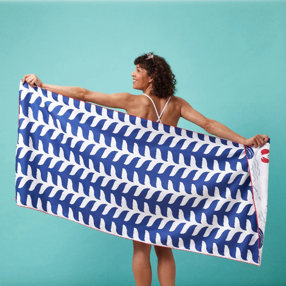 Blue Fin Reversible Eco Beach Towel