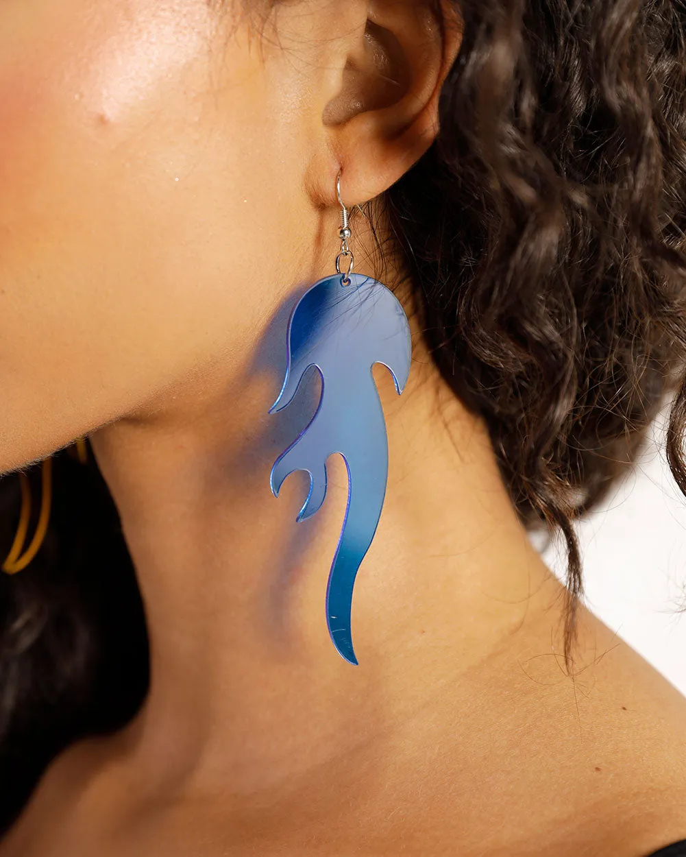 Blue Old Flame Earrings