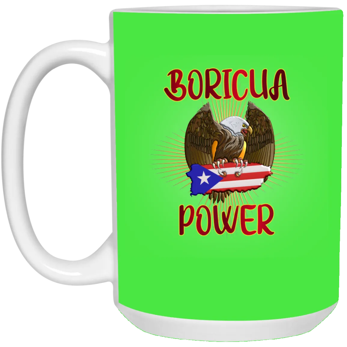 Boricua Power 15 oz. White Mug