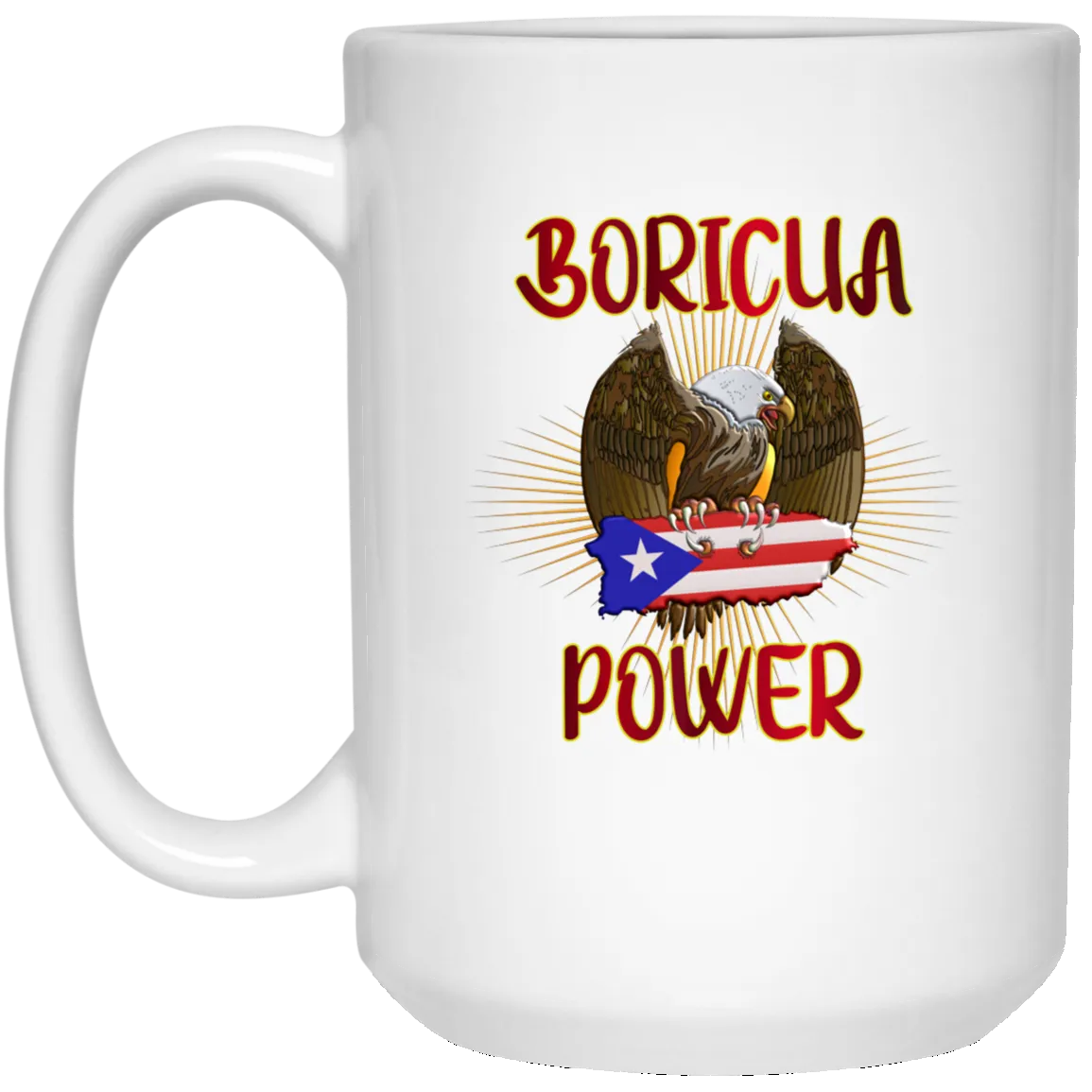 Boricua Power 15 oz. White Mug