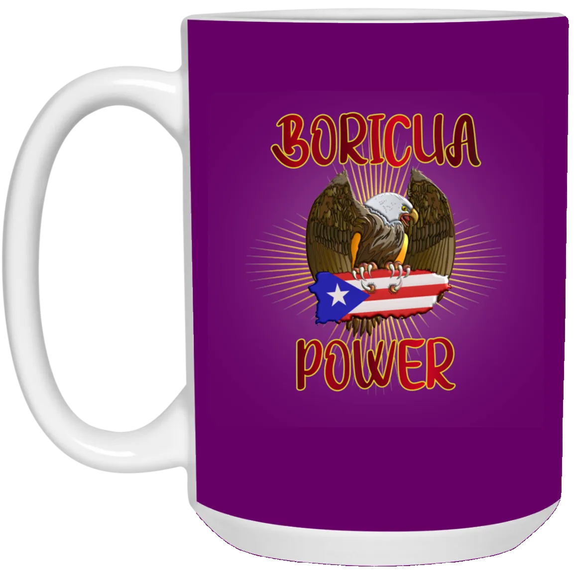 Boricua Power 15 oz. White Mug