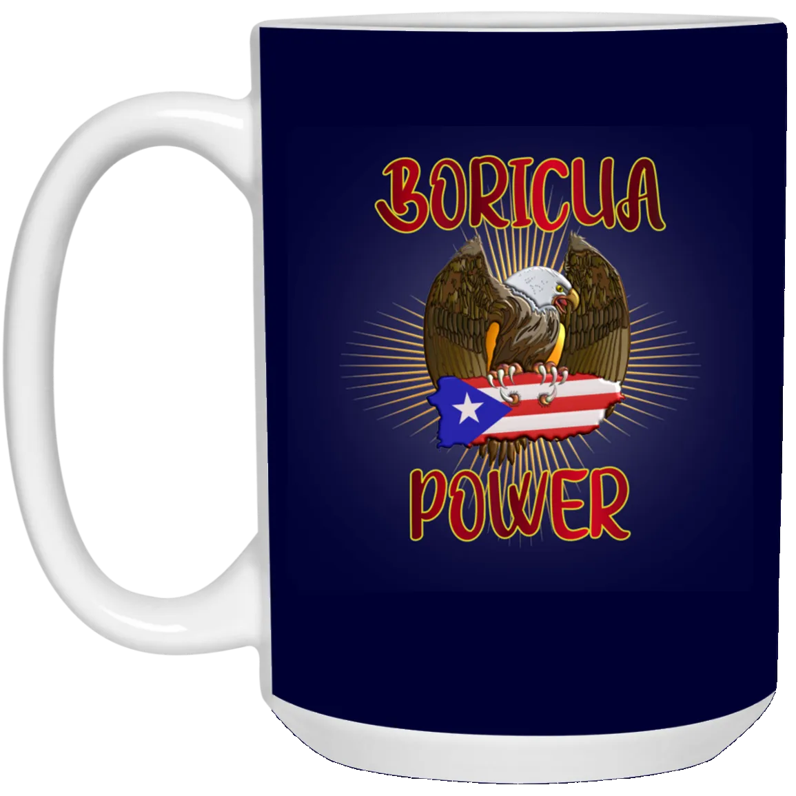 Boricua Power 15 oz. White Mug