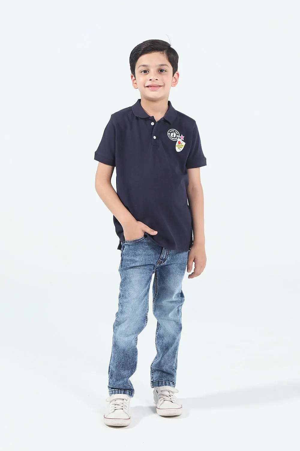 Sure! Heres an optimized title with modifiers for a boys fashion polo shirt:

Stylish Boys Casual Polo Shirt - Breathable, Comfortable Fabric - Trendy Short Sleeve Top for Everyday Wear

This title includes key modifiers such as Stylish, Casual, Breathable, Comfortable Fabric, Trendy, Short Sleeve, and Everyday Wear to make it more descriptive and appealing.