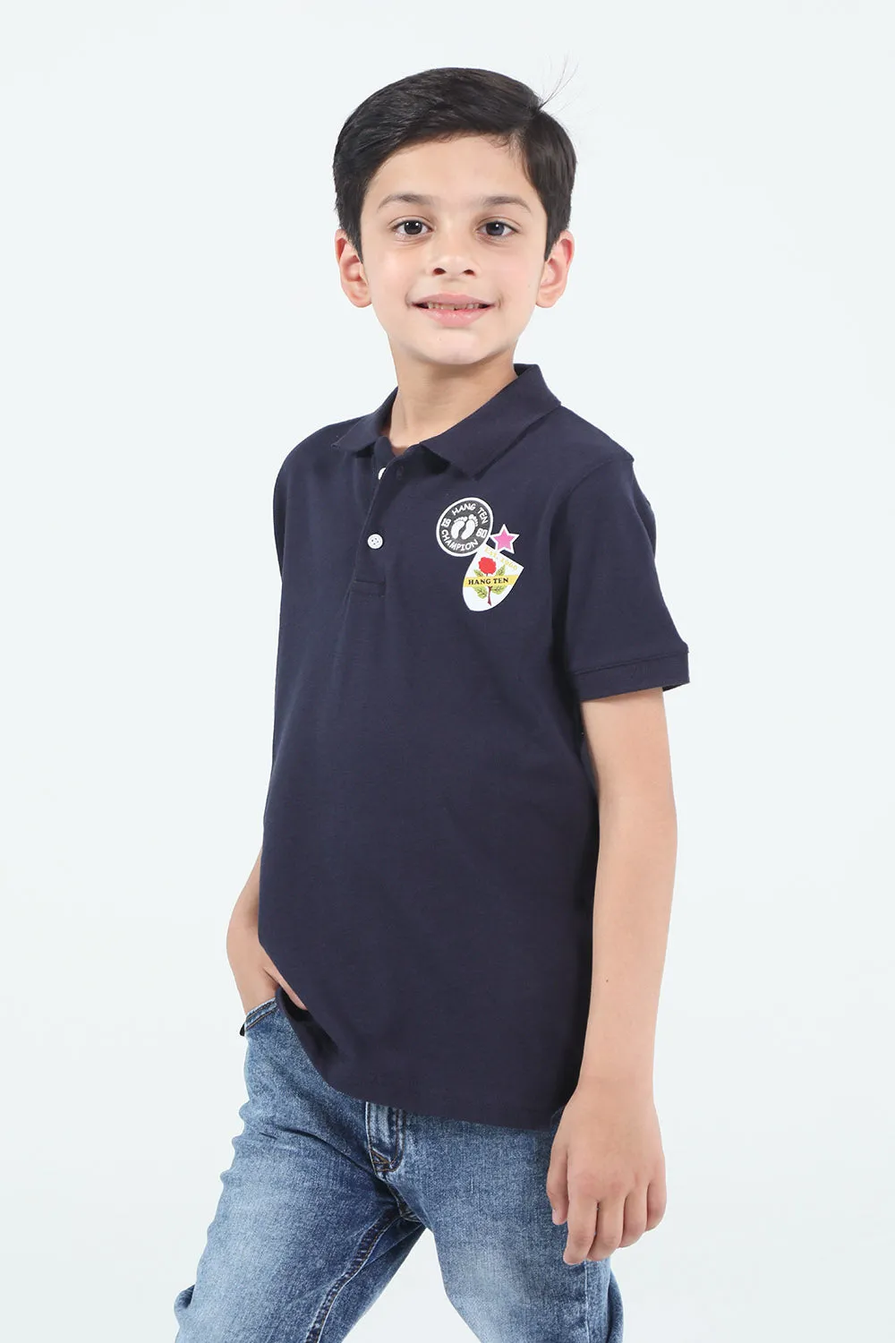 Sure! Heres an optimized title with modifiers for a boys fashion polo shirt:

Stylish Boys Casual Polo Shirt - Breathable, Comfortable Fabric - Trendy Short Sleeve Top for Everyday Wear

This title includes key modifiers such as Stylish, Casual, Breathable, Comfortable Fabric, Trendy, Short Sleeve, and Everyday Wear to make it more descriptive and appealing.