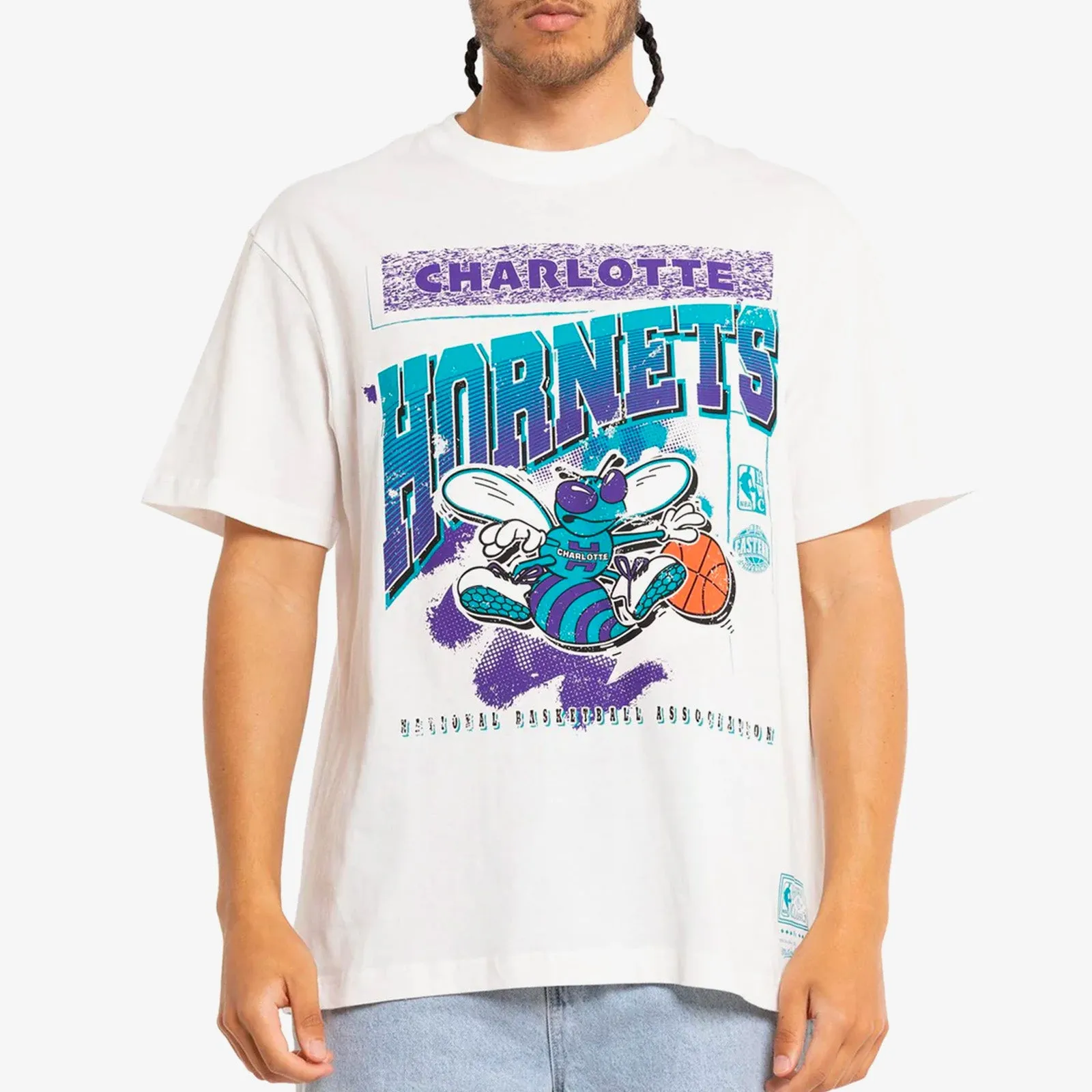 Charlotte Hornets Brush Off 2.0 T-Shirt - White