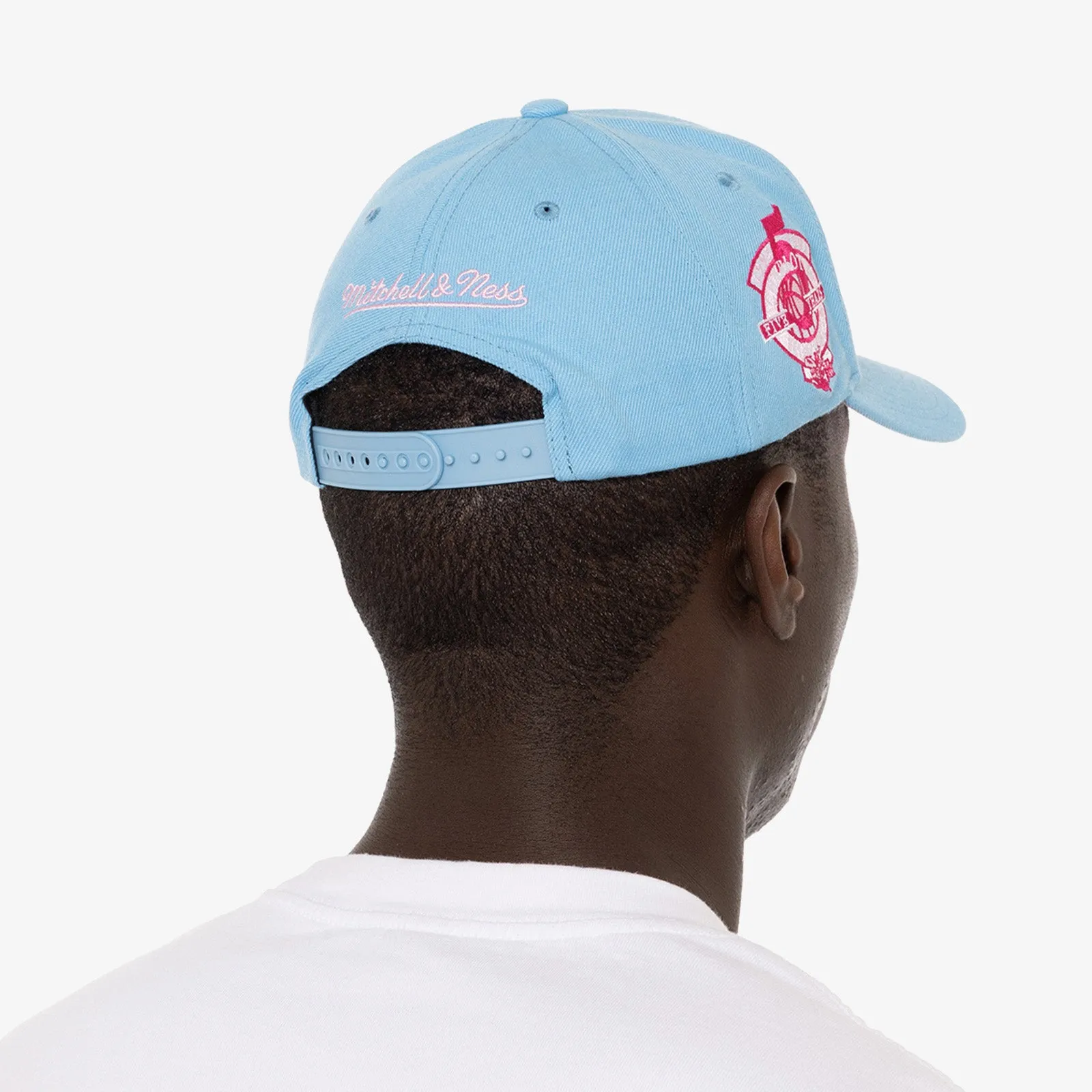 Charlotte Hornets Ice Cream Pro Crown Snapback Hat - Light Blue and Pink Adjustable Cap