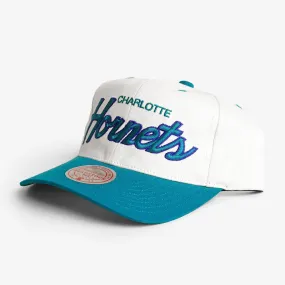 Charlotte Hornets Team Script Deadstock Snapback - Off White