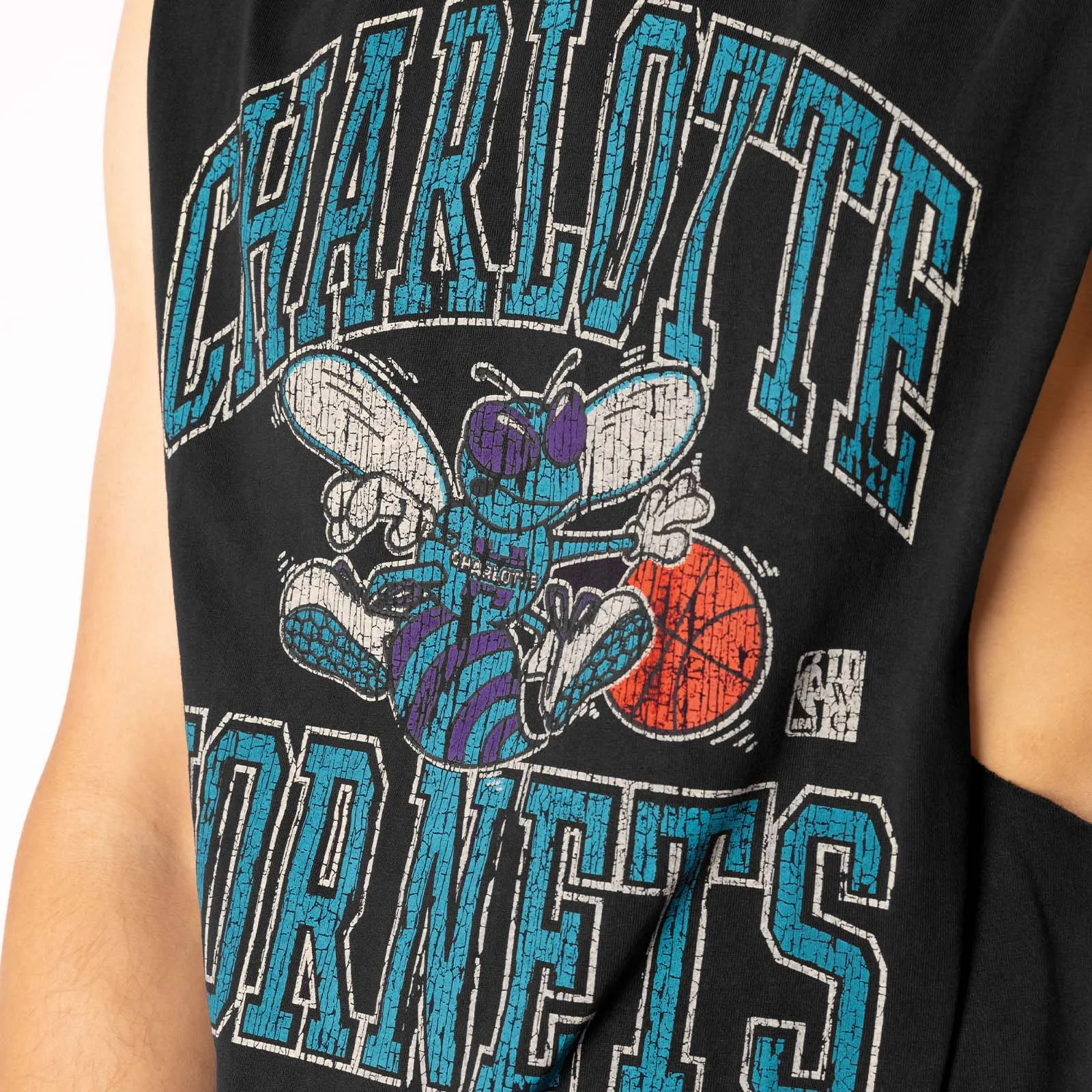 Charlotte Hornets Vintage HWC Ivy Arch Muscle Tank - Faded Black