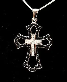 Christian Cross Pendant With Colored Gemstones 2#