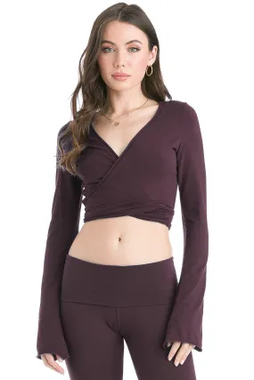 Crop Bell Sleeve (Style SL-12, Plum) by Hard Tail Forever (FINAL SALE)