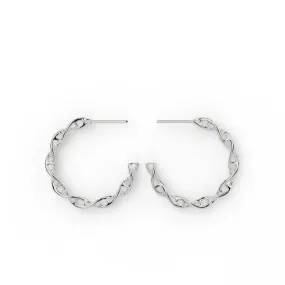 DNA earring hoops S | silver