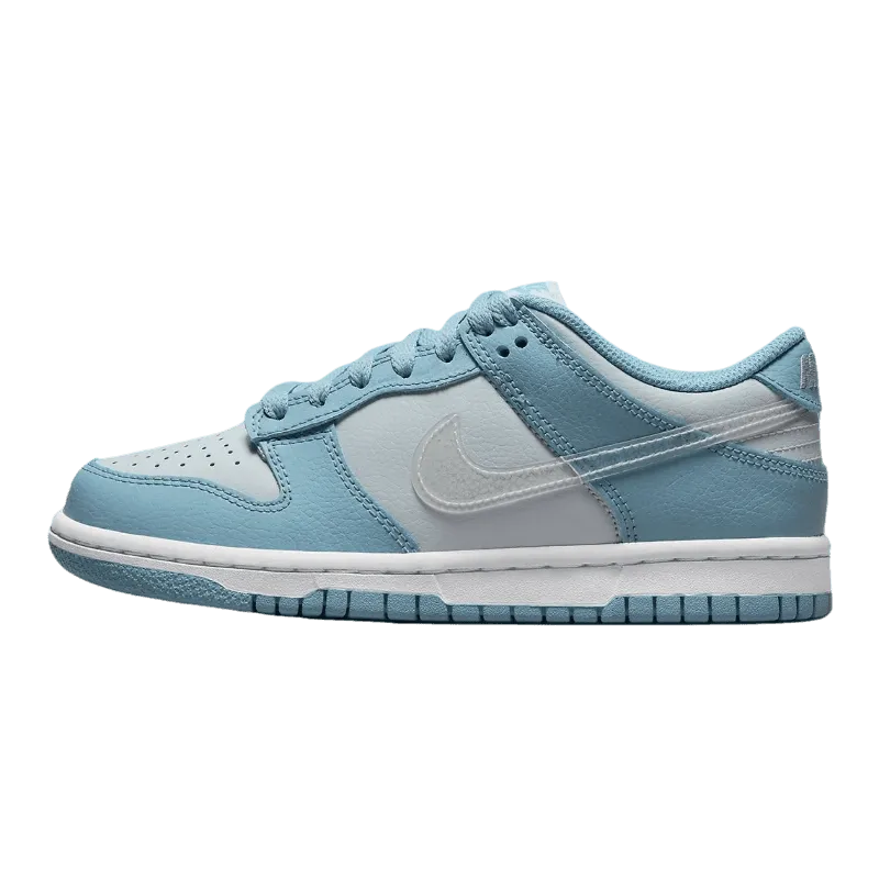 Dunk Low Clear Swoosh Blue