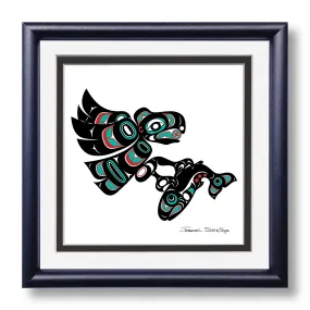 Eagle & Salmon - Hand Signed Giclée - Framed Art Print