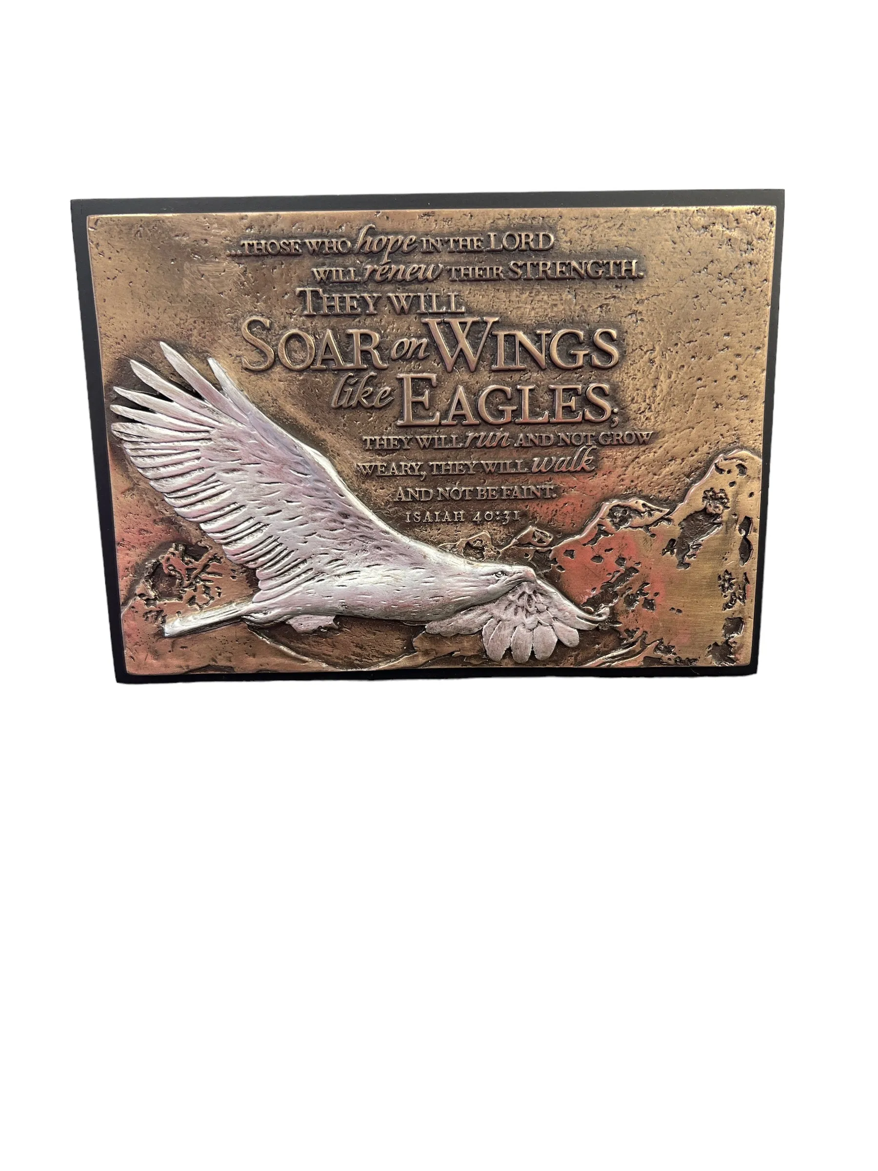 Faith Eagle Sculpture Plaque