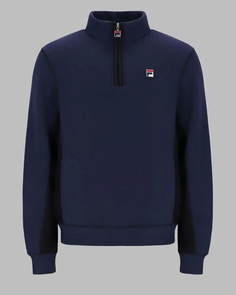 FILA TAYLOR Half Zip Sweat Top Navy