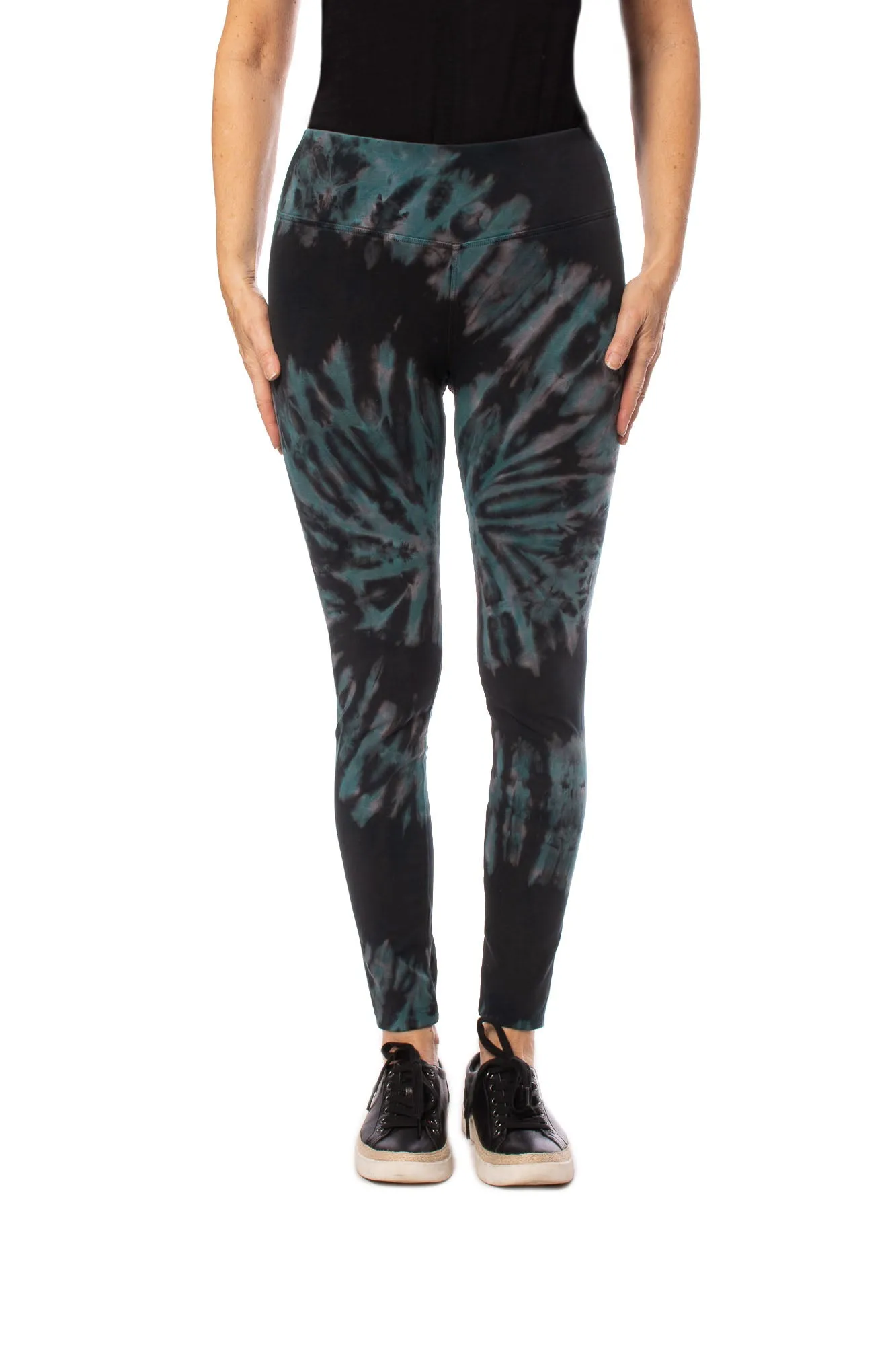 Flat Waist Ankle Legging (Style W-452, Tie-Dye MCS1) by Hard Tail Forever