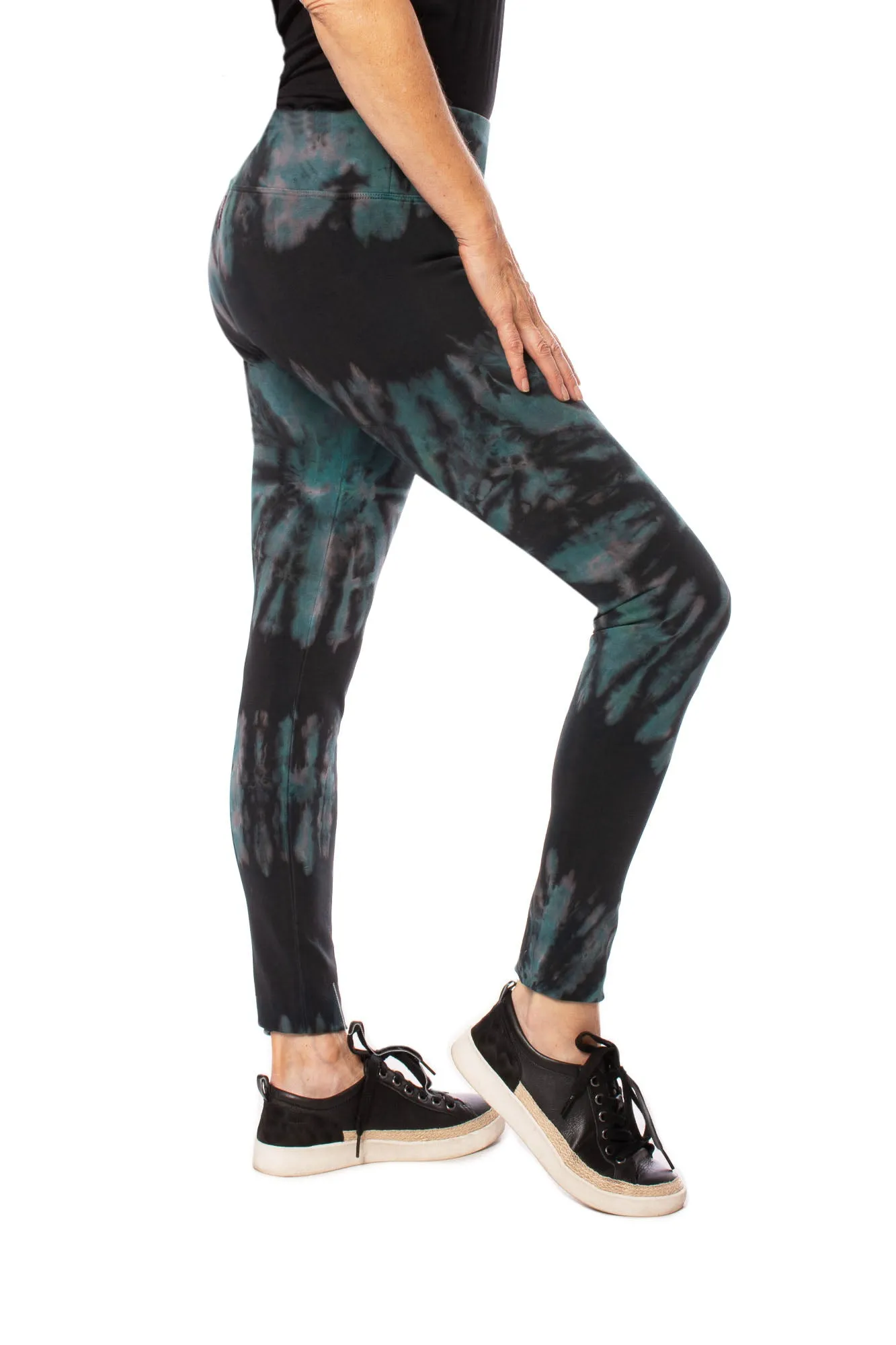 Flat Waist Ankle Legging (Style W-452, Tie-Dye MCS1) by Hard Tail Forever