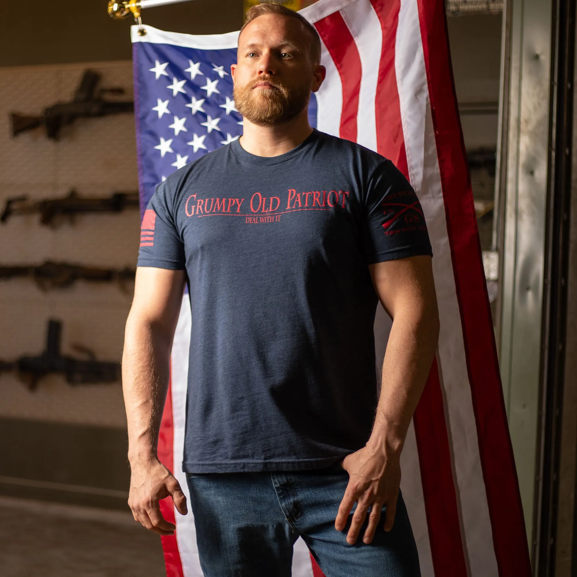 Grumpy Old Patriot T-Shirt - Midnight Navy