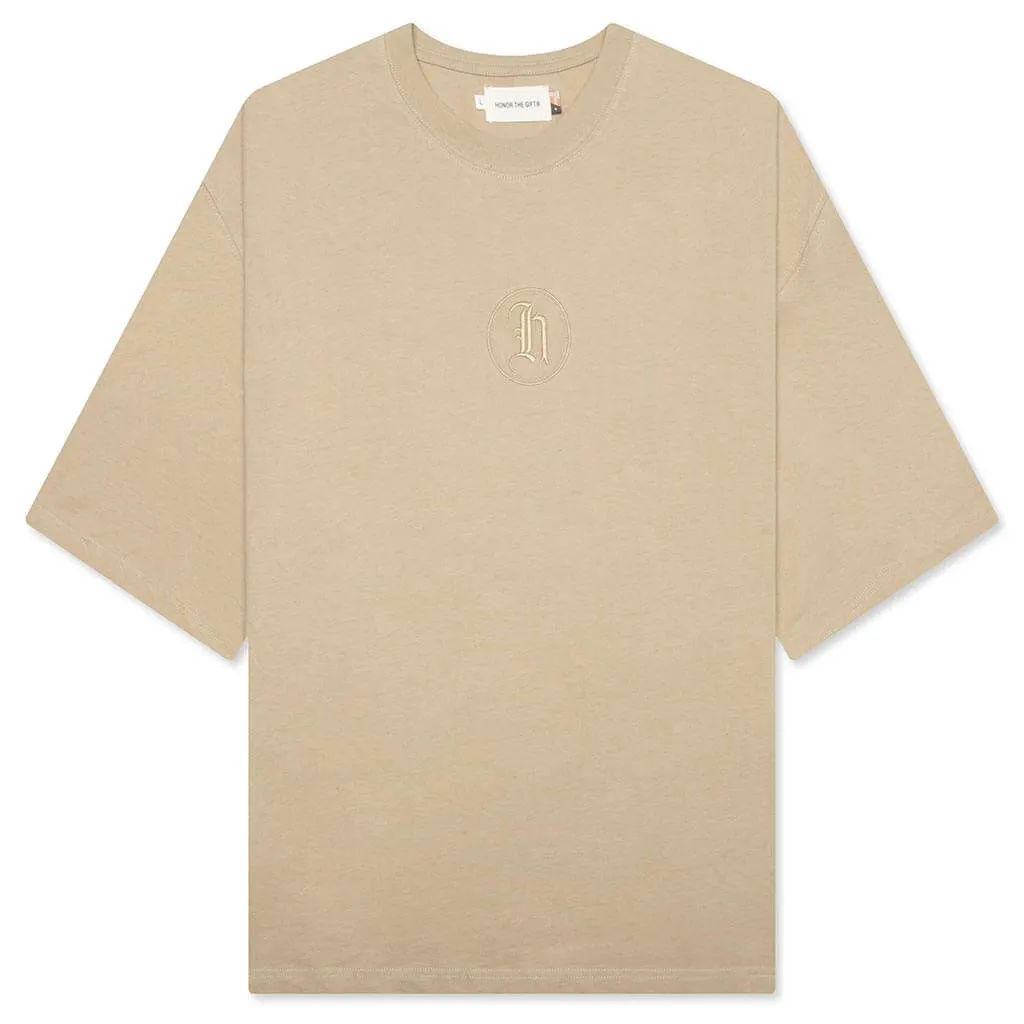 H Stamp Box Tee - Tan