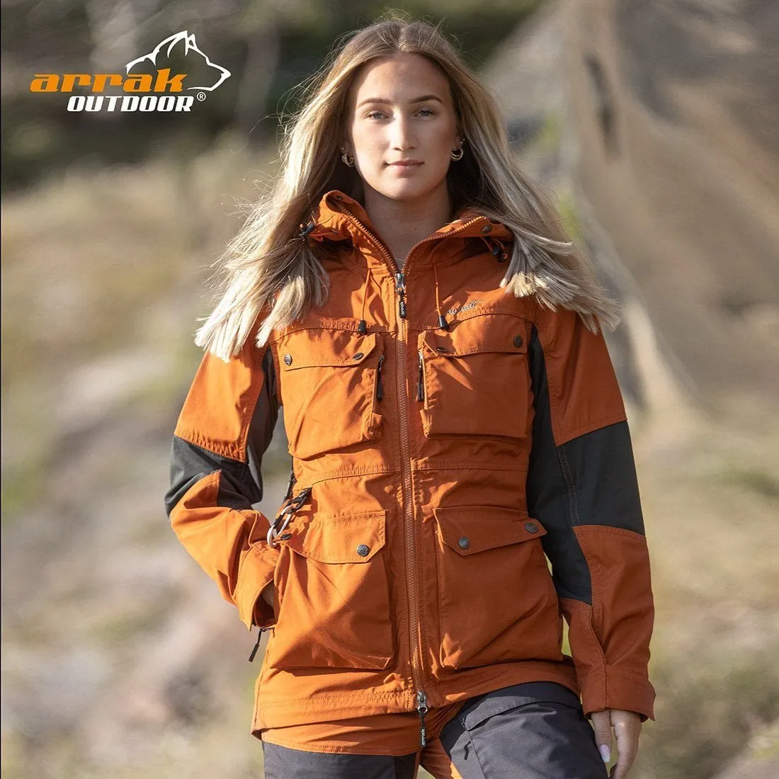 Hybrid Lady Jacket (Burnt Orange)