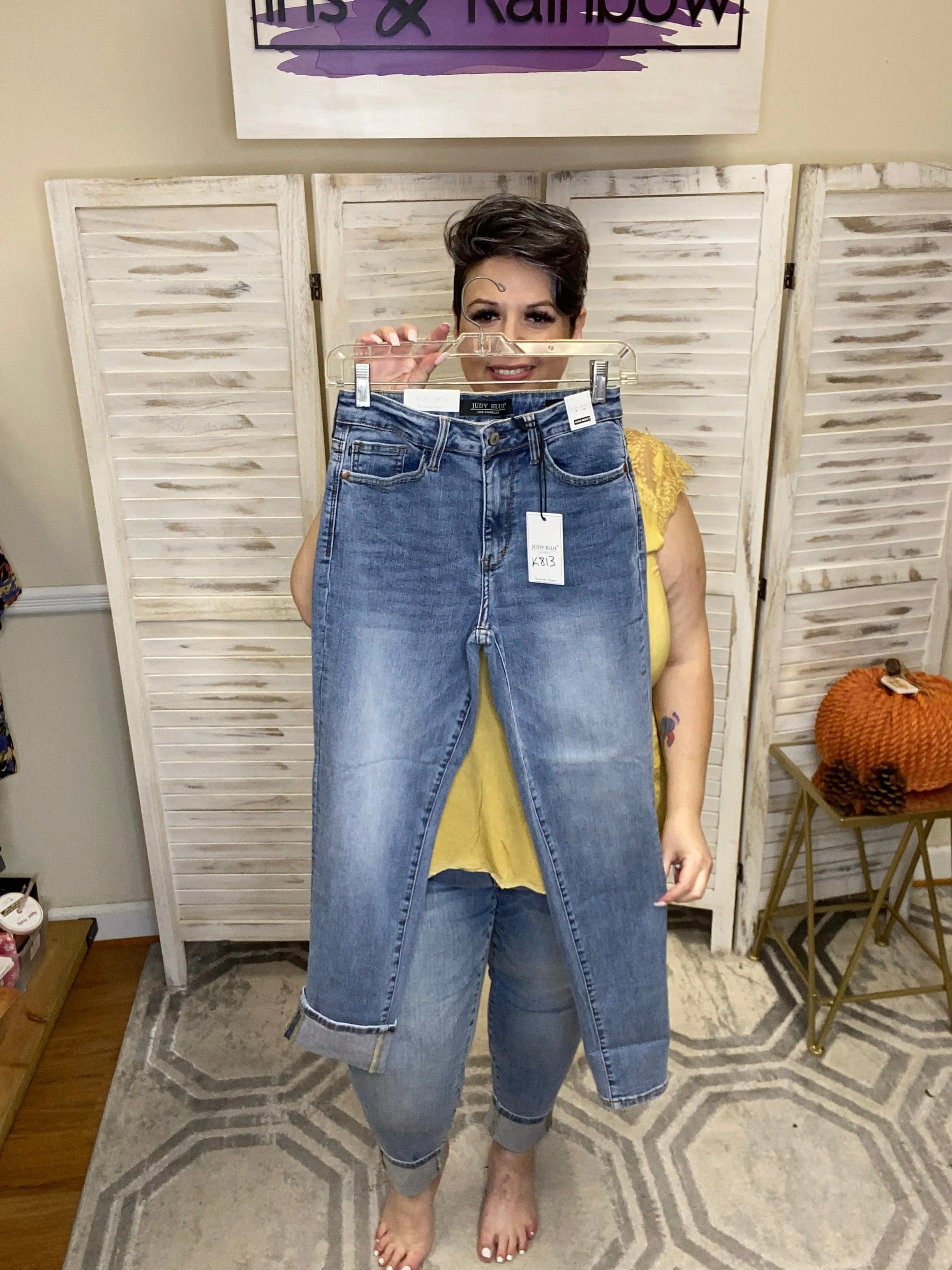 #K813 Keep It Vintage Judy Blue Boyfriend Jeans