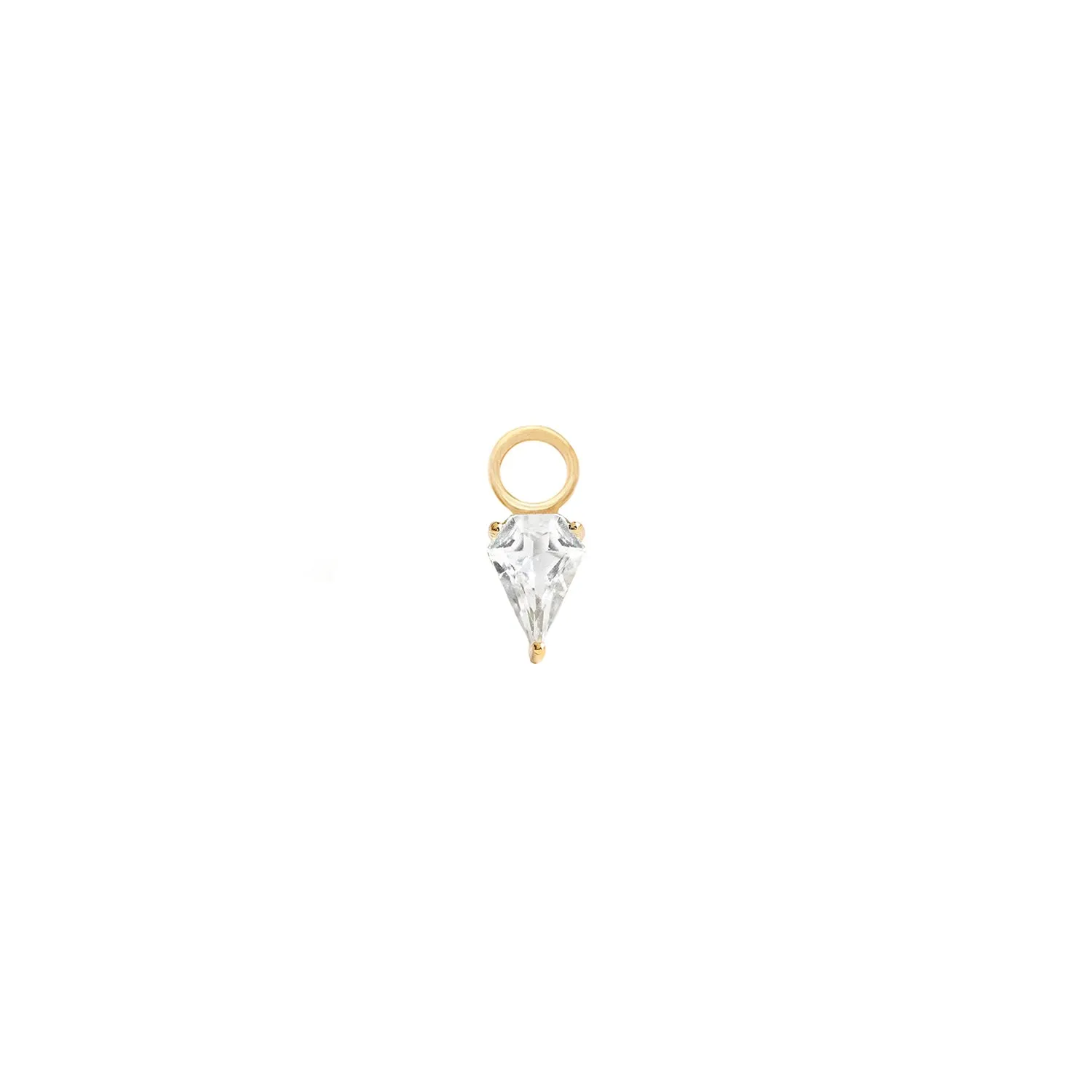 Kite Hoop Charm | White Topaz