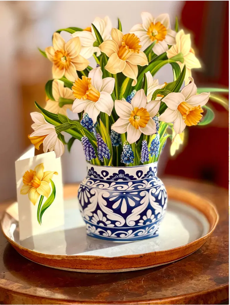 Life Sized Pop-Up Flower Bouquet: English Daffodils