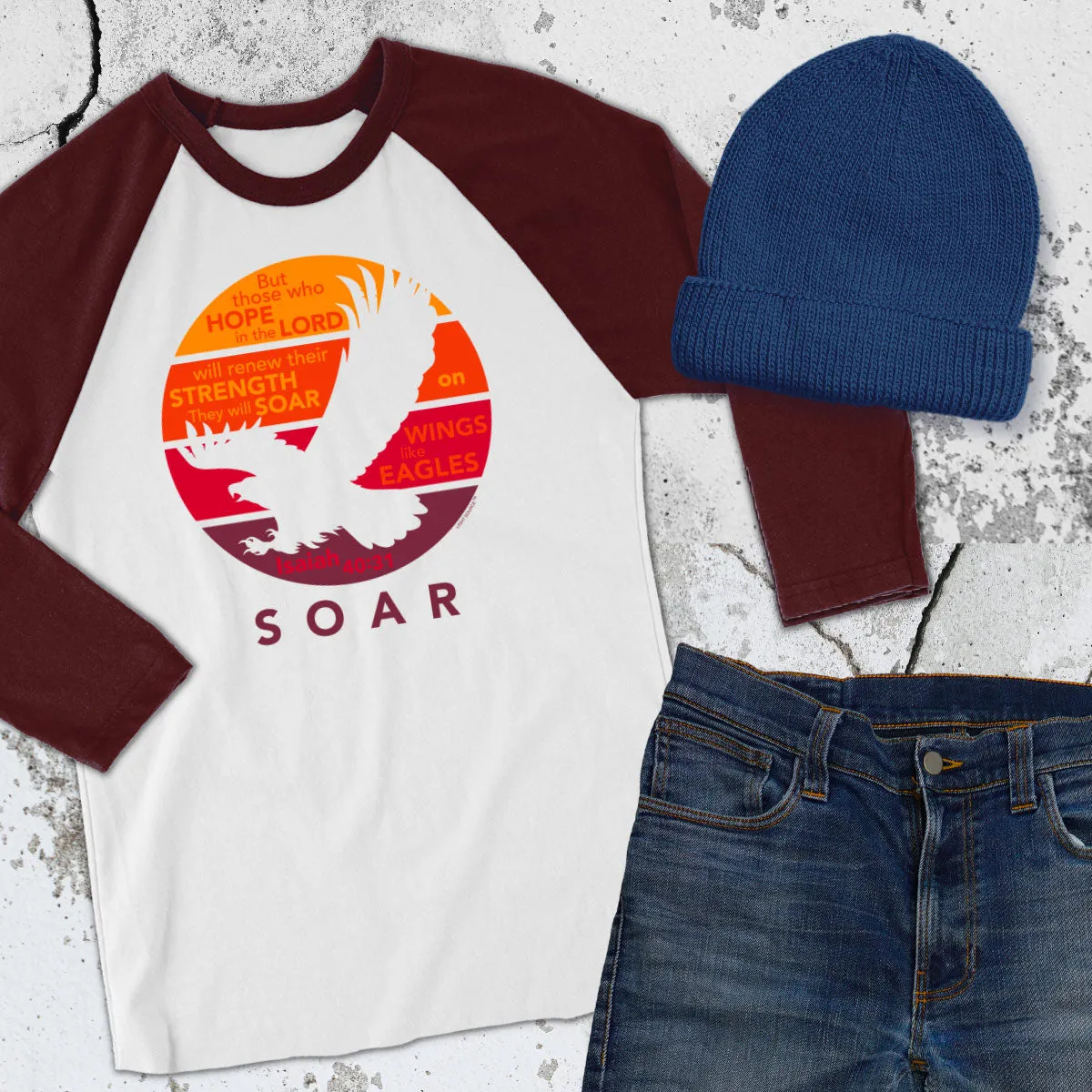 Light Source Mens Raglan T-Shirt Soar Eagle