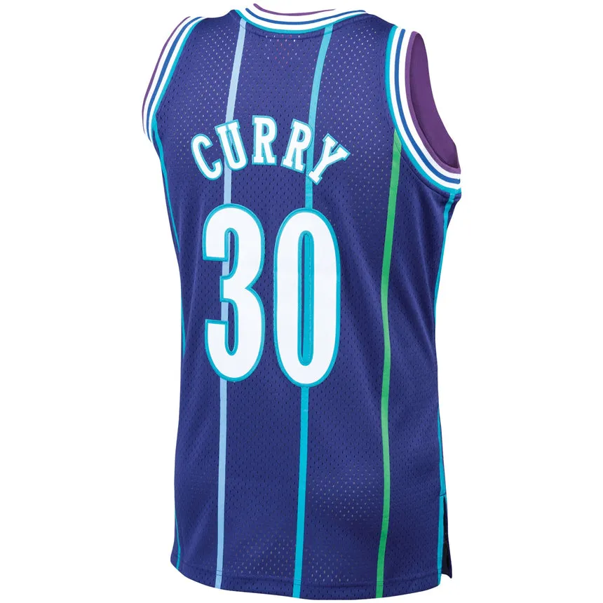 Men's Mitchell & Ness Dell Curry Purple Charlotte Hornets 1994-95 Hardwood Classics Swingman Jersey