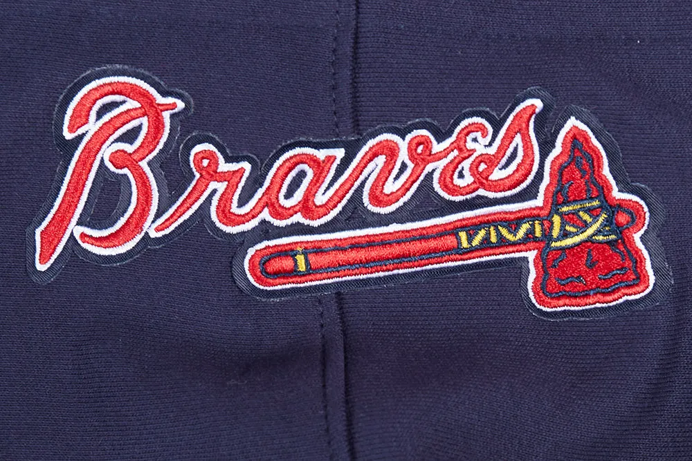 MLB ATLANTA BRAVES OLD ENGLISH MEN'S PO HOODIE (MIDNIGHT NAVY)