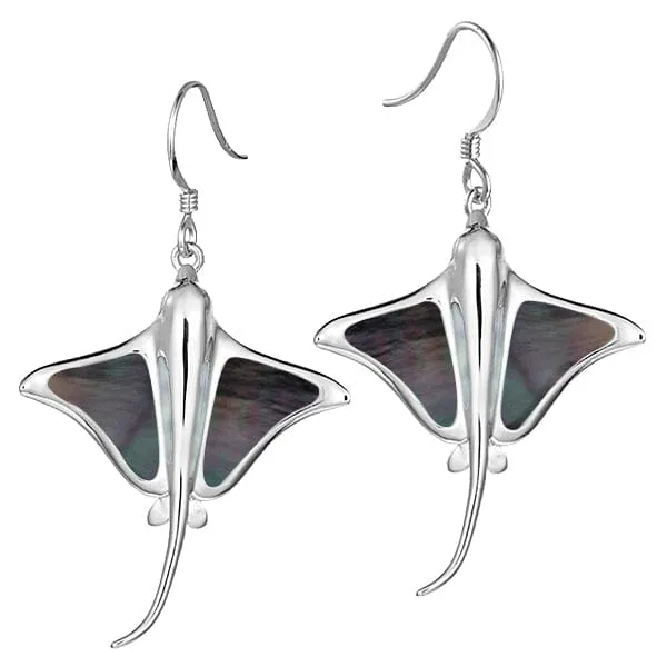 Mother of Pearl Eagle Ray Earrings