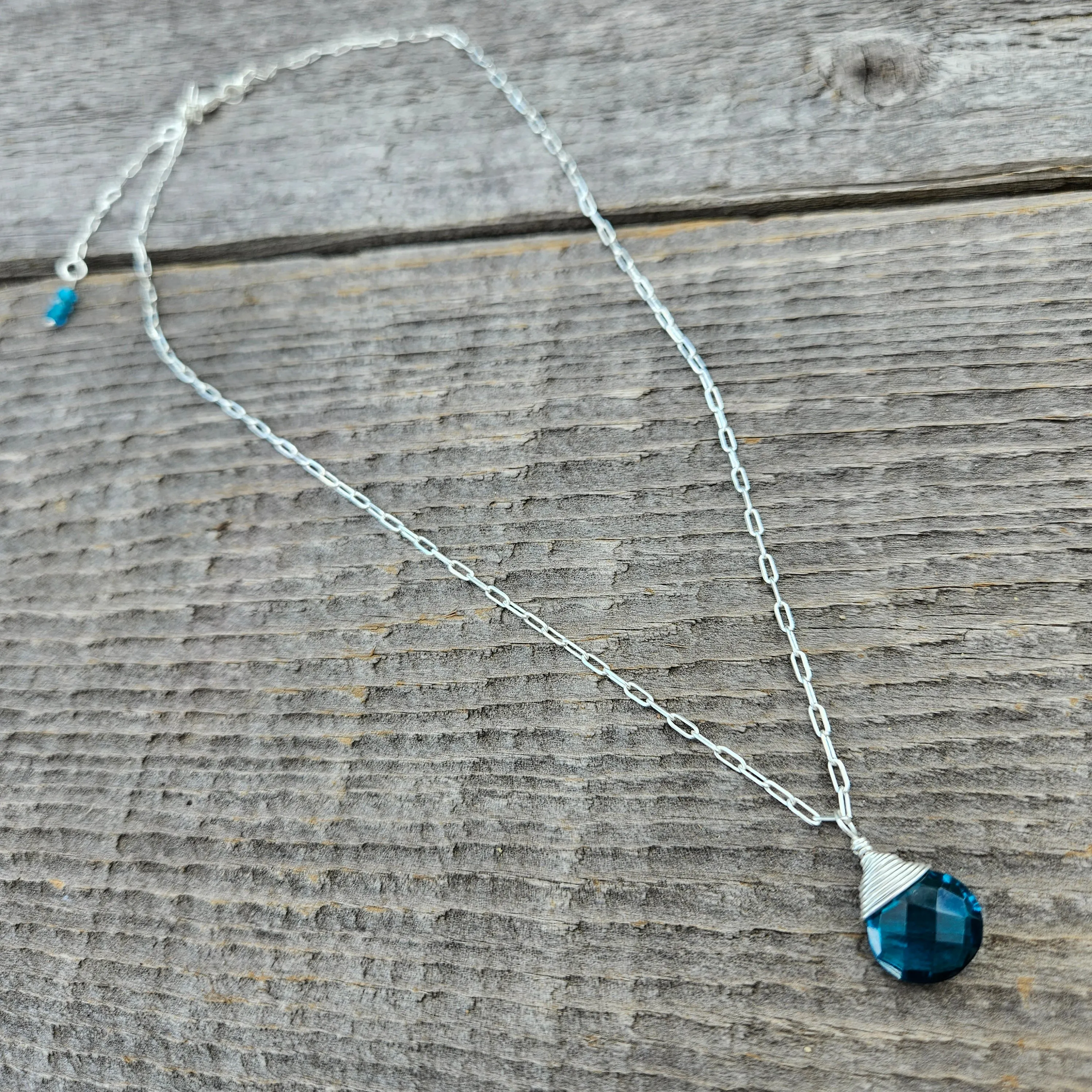 Neon Apatite Journey Necklace - Silver