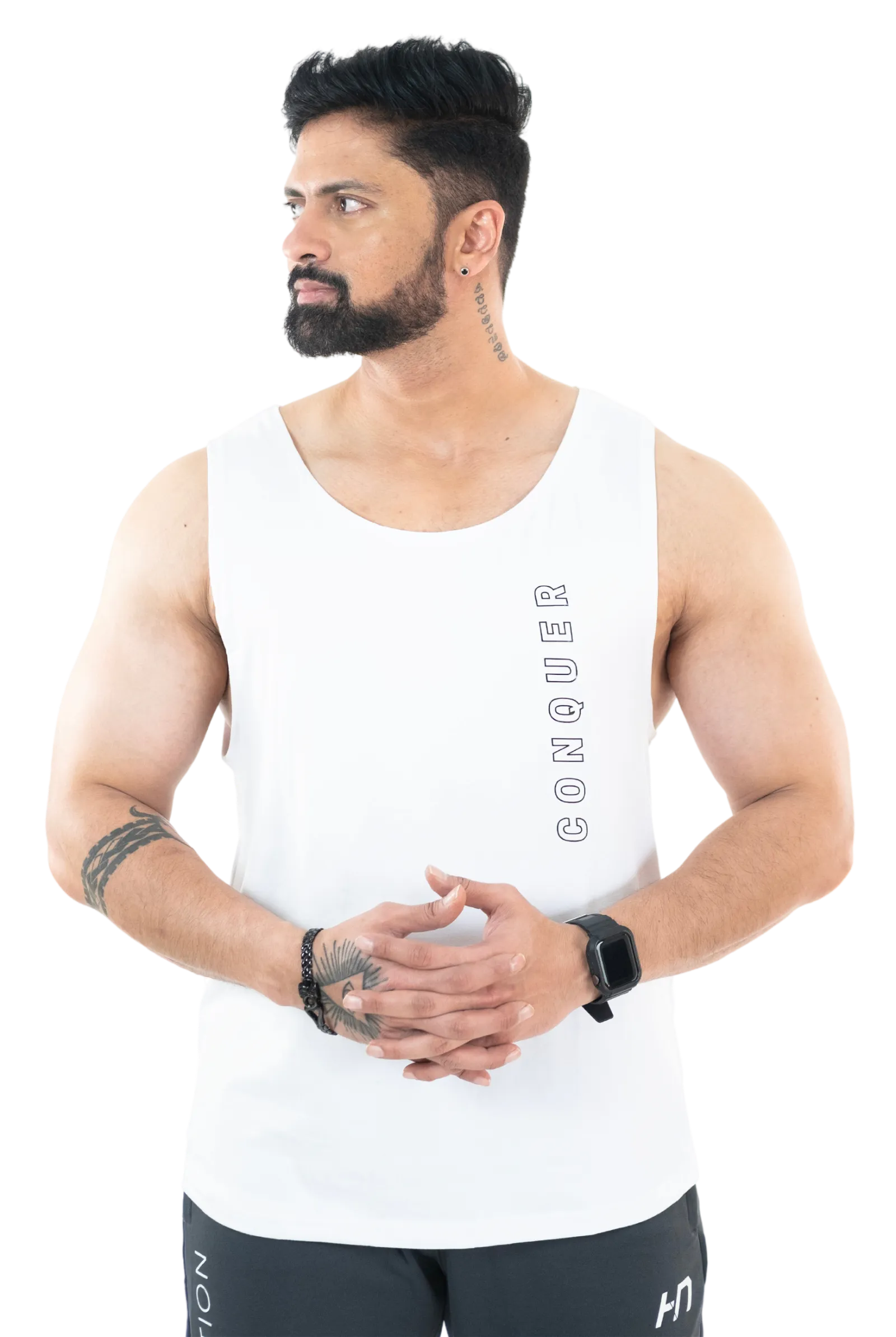 NoVA Men's White Solid Vest