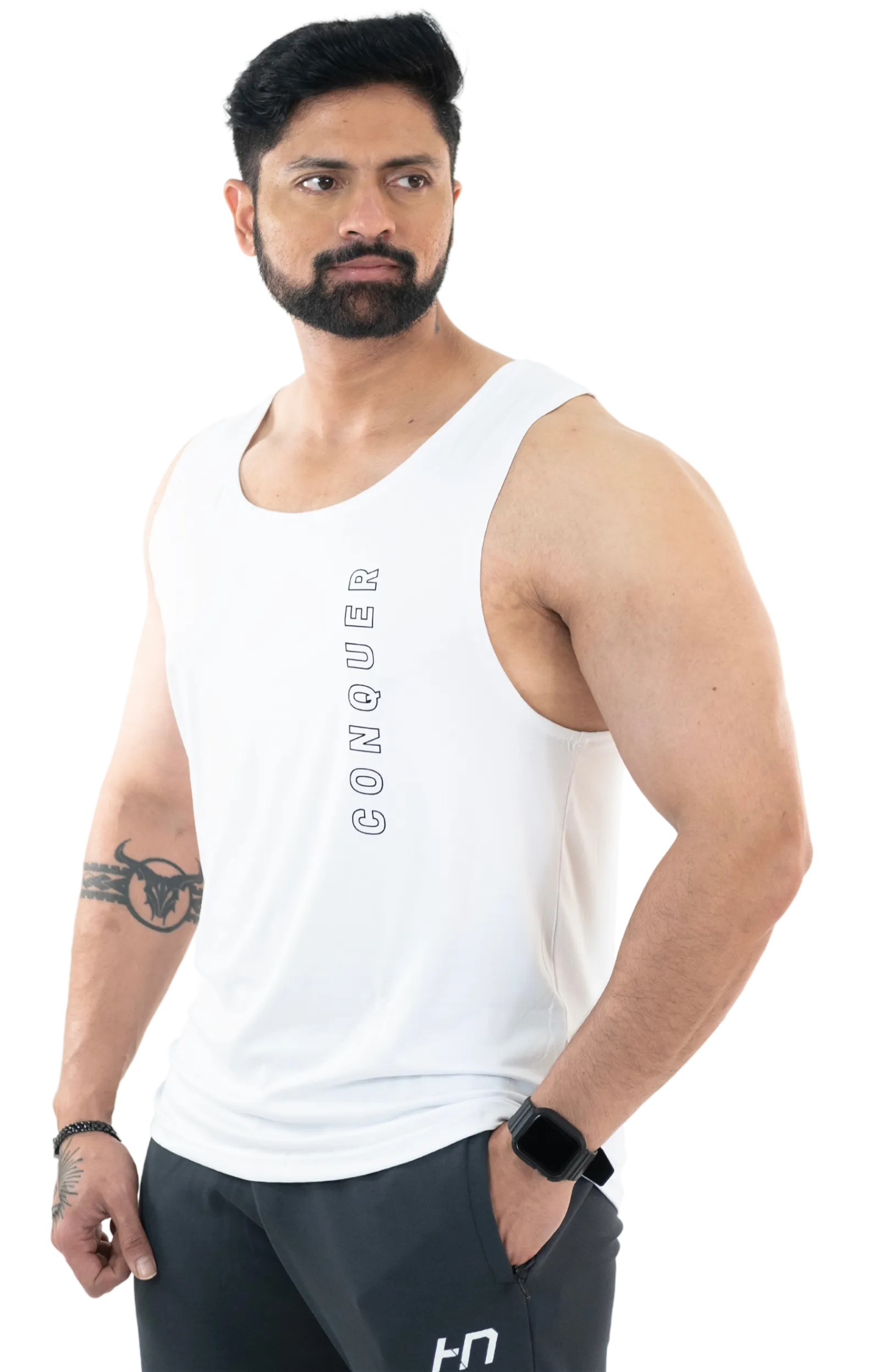 NoVA Men's White Solid Vest